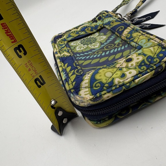 Vera Bradley Wristlet Wallet Womens One Size Blue Floral Quilted Cotton ID Zip - Picture 12 of 12